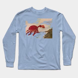 Alien Giant Crab Beach Landing Long Sleeve T-Shirt